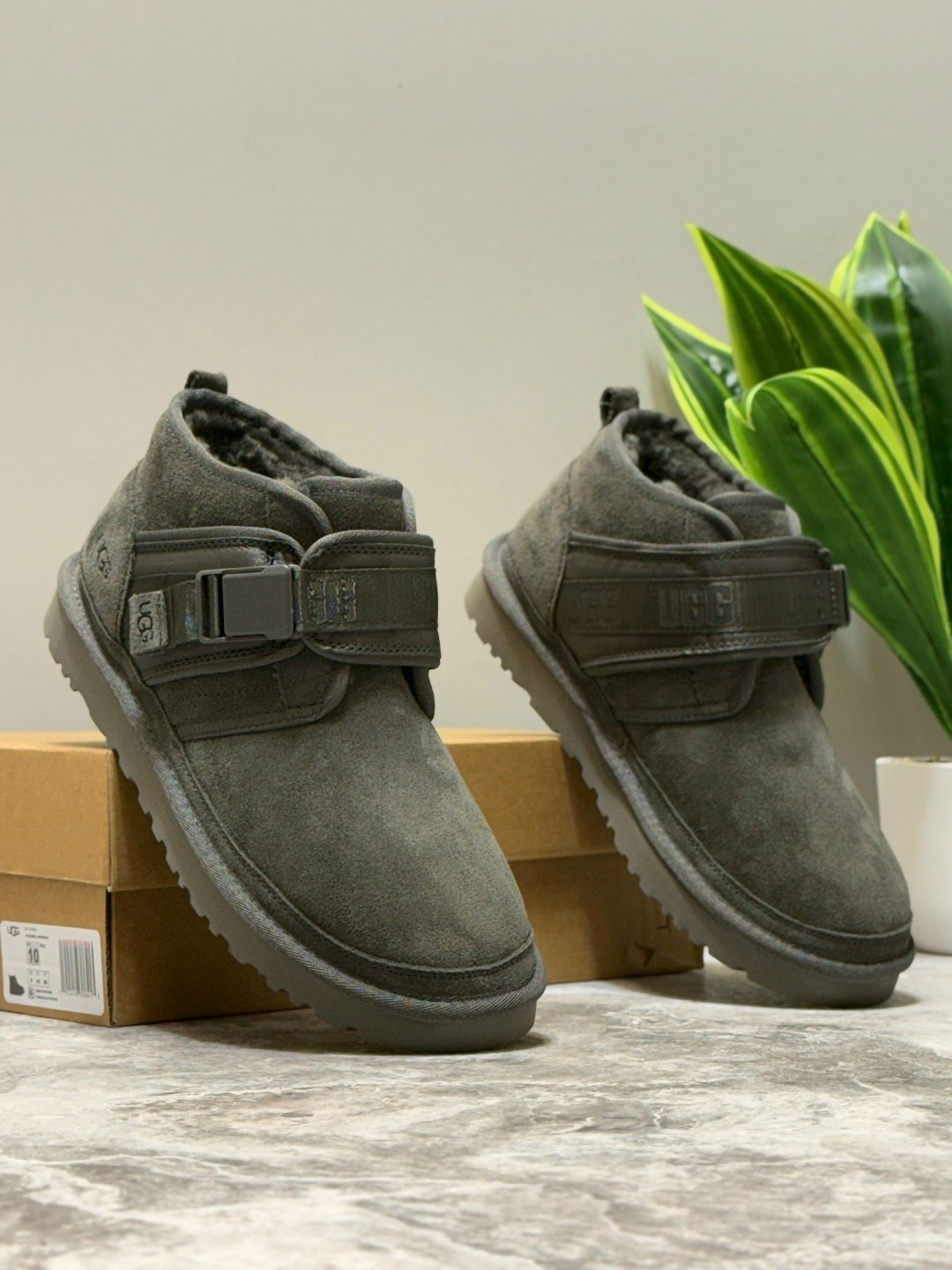 ugg neumel snapback grey,,угги мужские,ботинки мужские ugg,ugg mens neumel snapback grey