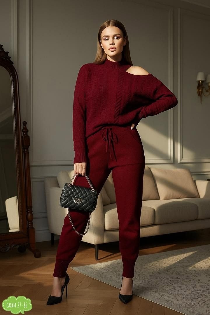 вязаные костюмы,костюм трикотажный,вязаные костюмы женские,костюм вязаный теплый,вязаный брючный костюм