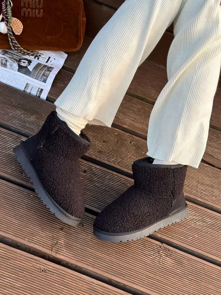 черные угги,угги зимне,угги зимние с мехом,женские угги,угги женские с мехом