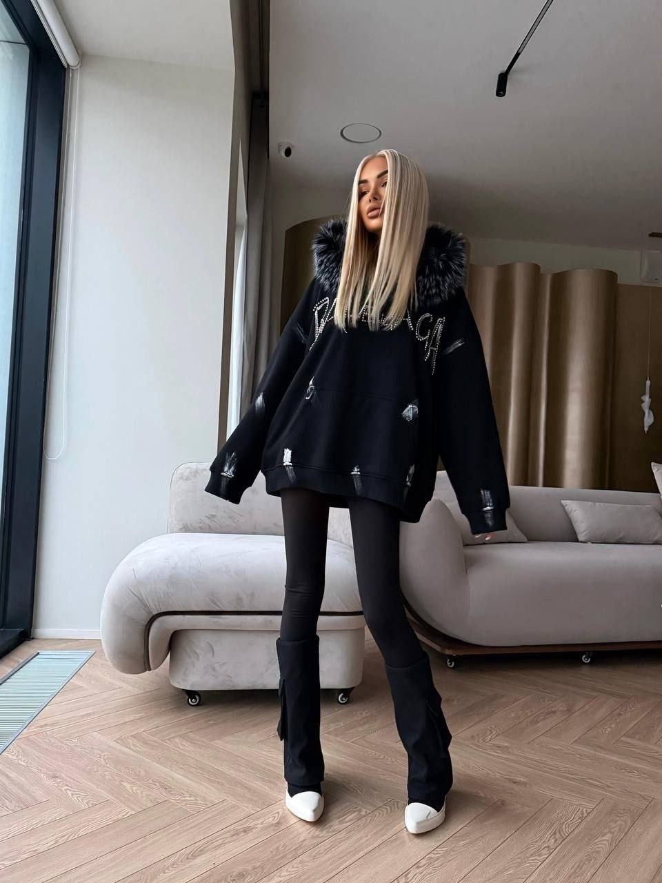 худи баленсиага рваная,модная толстовка,оверсайз толстовка,толстовки кофта,свитшот женская