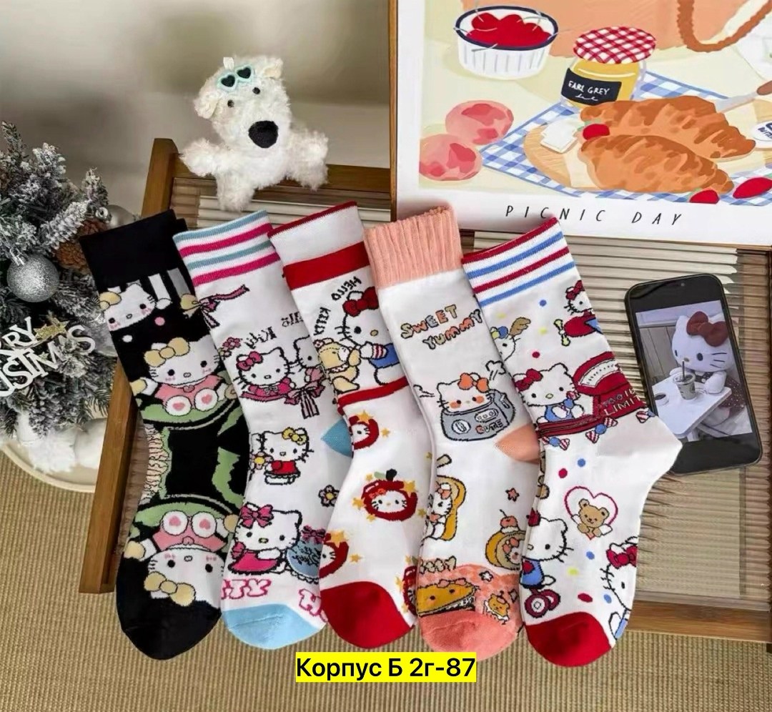 носки хелло китти женские,носки женские,милые носки,носки хелло китти,носки с хеллоу китти