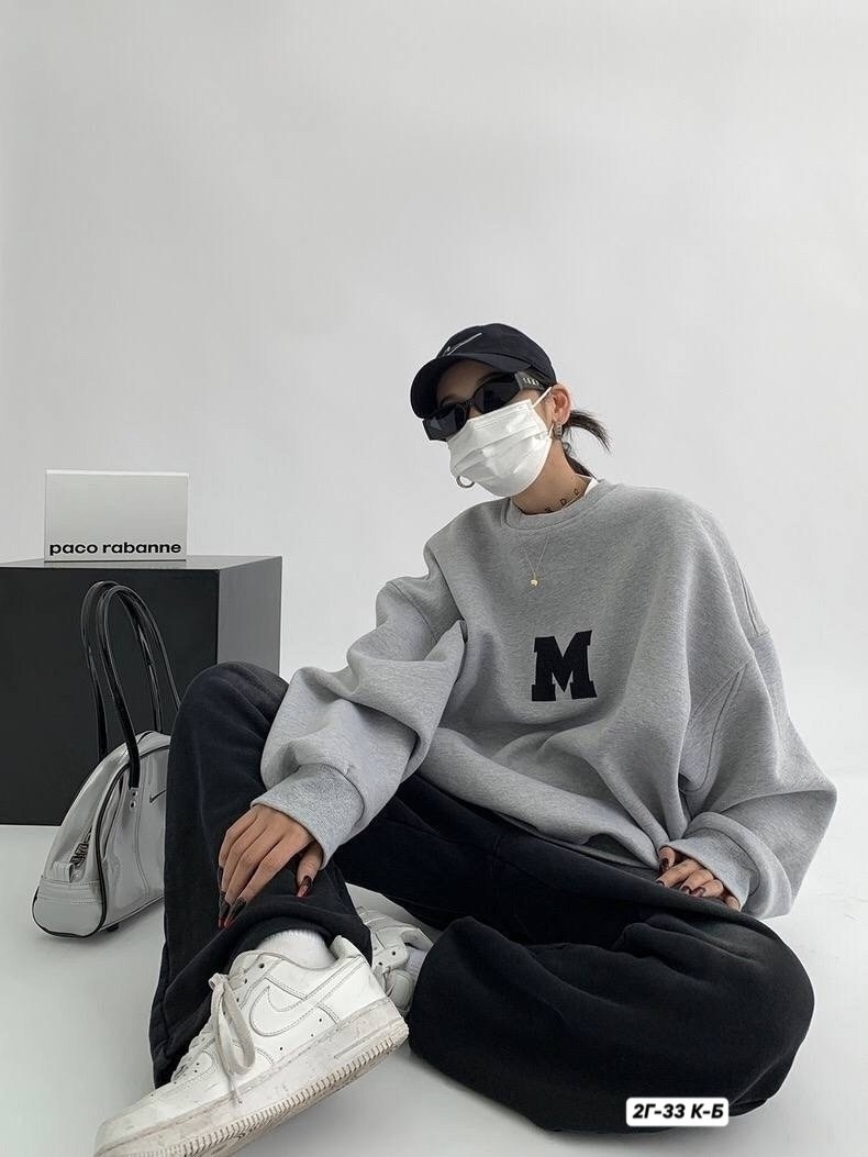 флисовый свитшот оверсайз,свитшот оверсайз толстовка,женский свитшот оверсайз,оверсайз свитшот в корейском стиле,свитшот серый