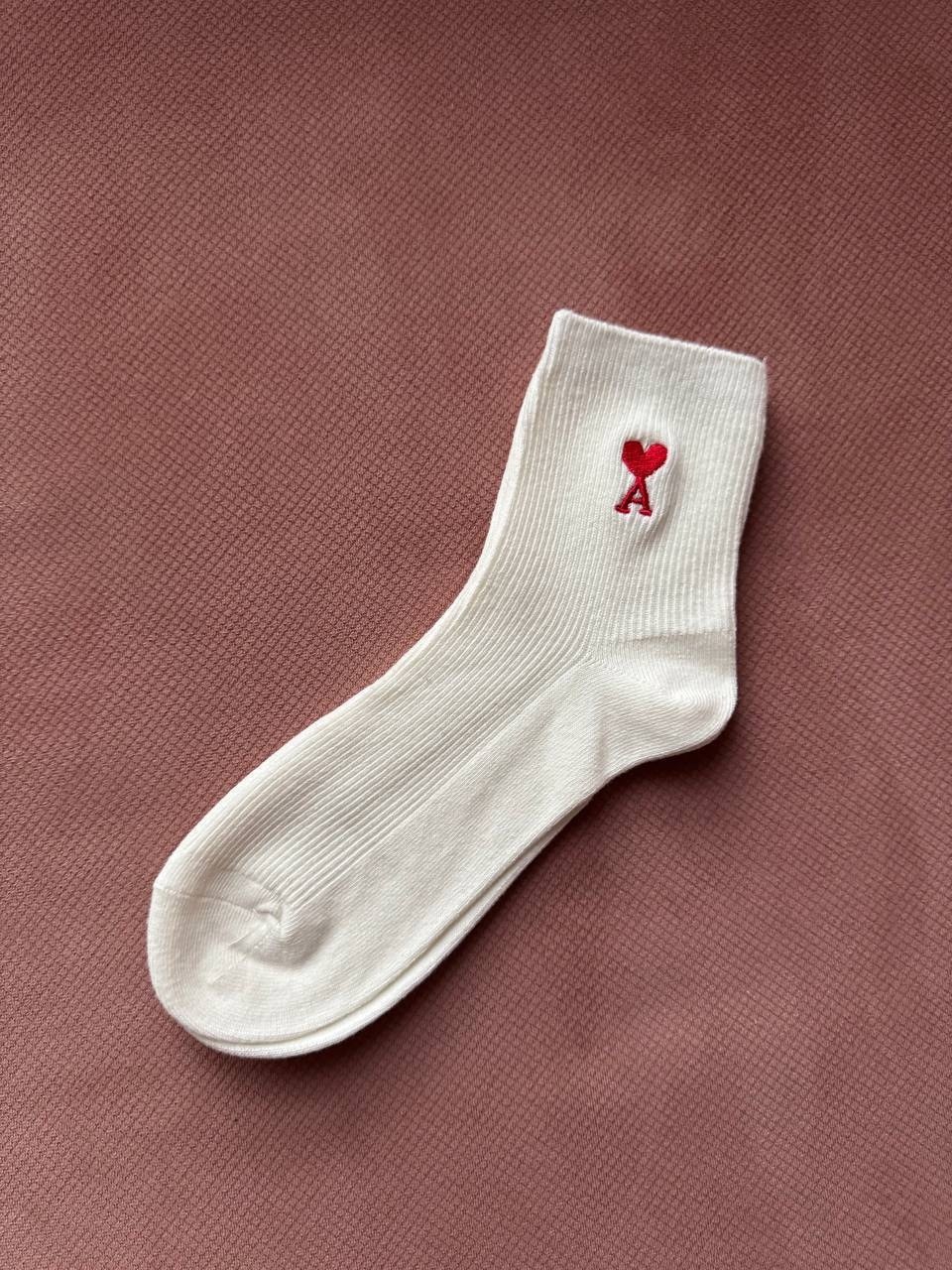 носки женские белые amigobs,носки женское,хлопковые носки женские,короткие носки,носки с сердечками