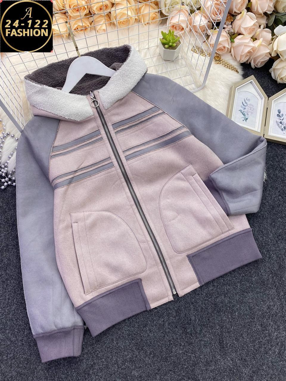 двухсторонняя дубленка женская,куртка женская,повседневная куртка,толстовки женская,верхняя одежда бомберы