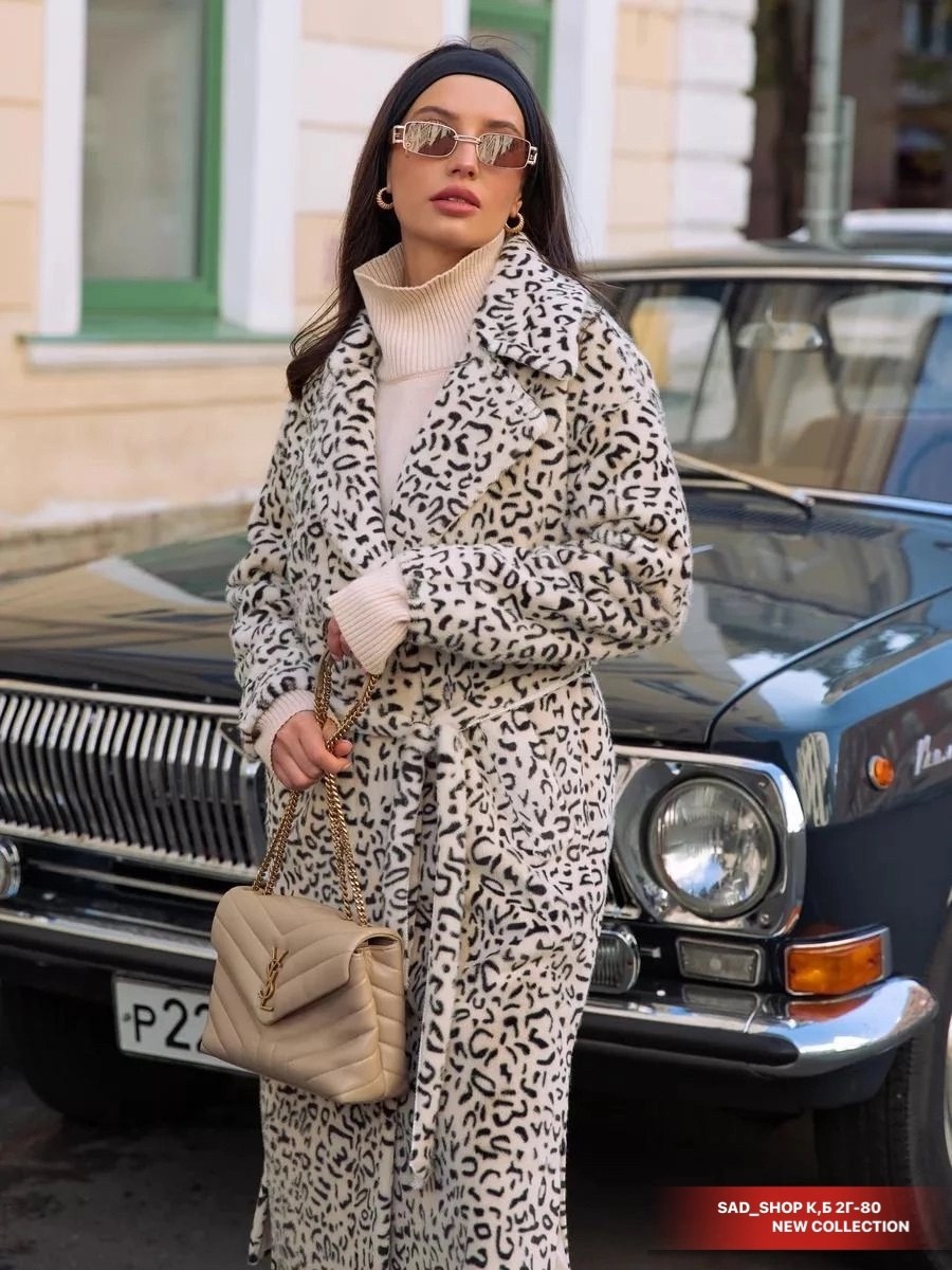 пальто eola 2448 серый леопард,модное пальто,пальто прямого силуэта,пальто серый леопард,пальто с принтом