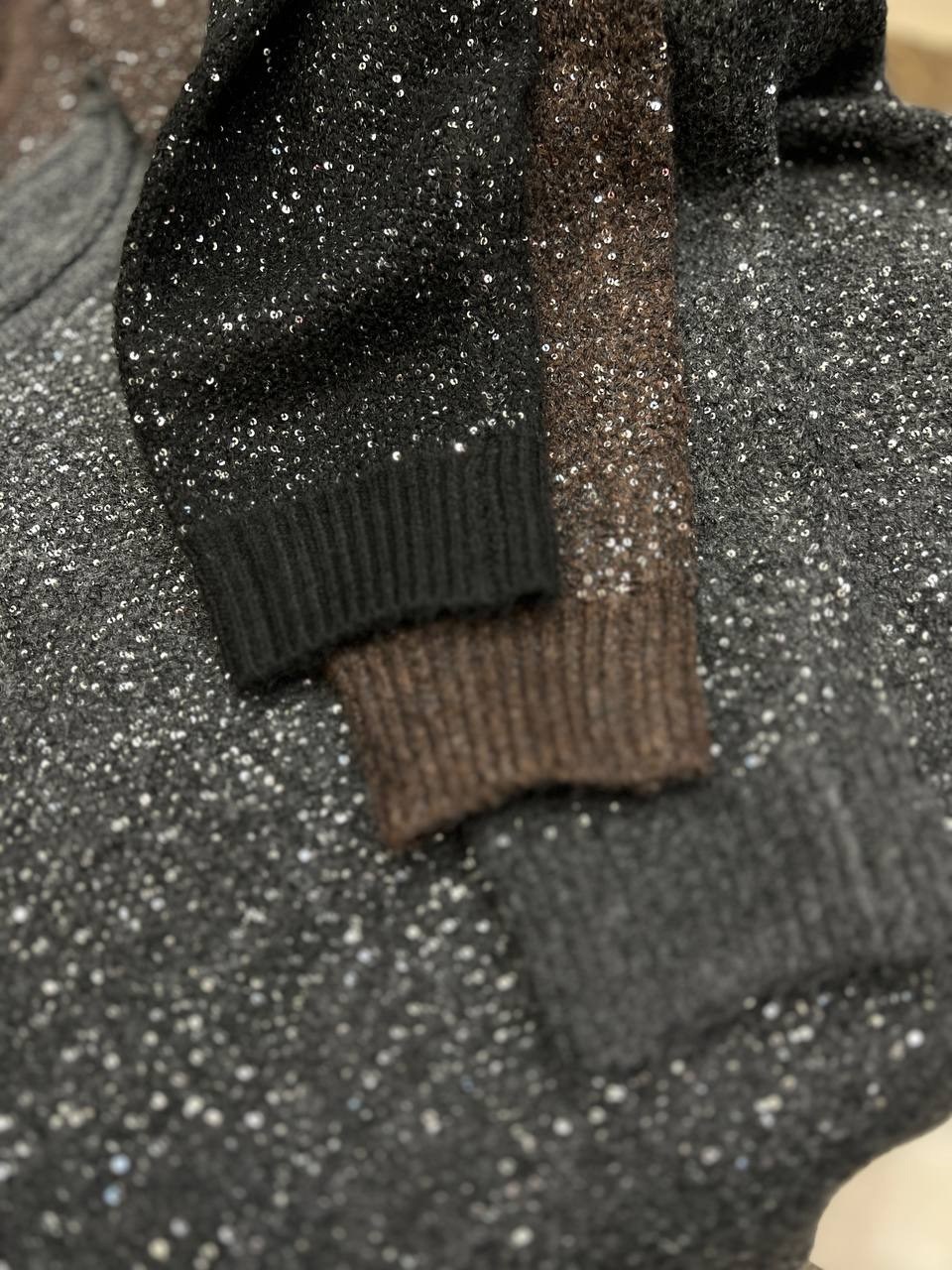 свитер с блестками,модные свитера,свитер с пайетками,джемпер с пайетками,кофта с люрексом