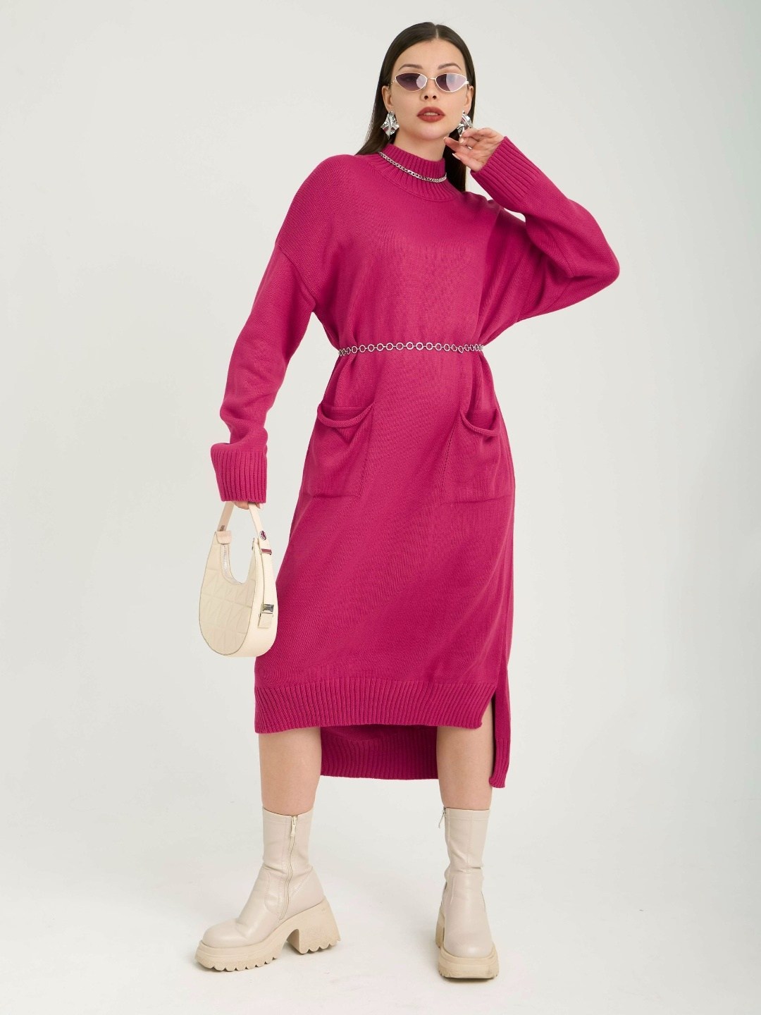 трикотажное платье,вязаное платье свитер,вязаные платья,теплые платья,платье миди вязаное