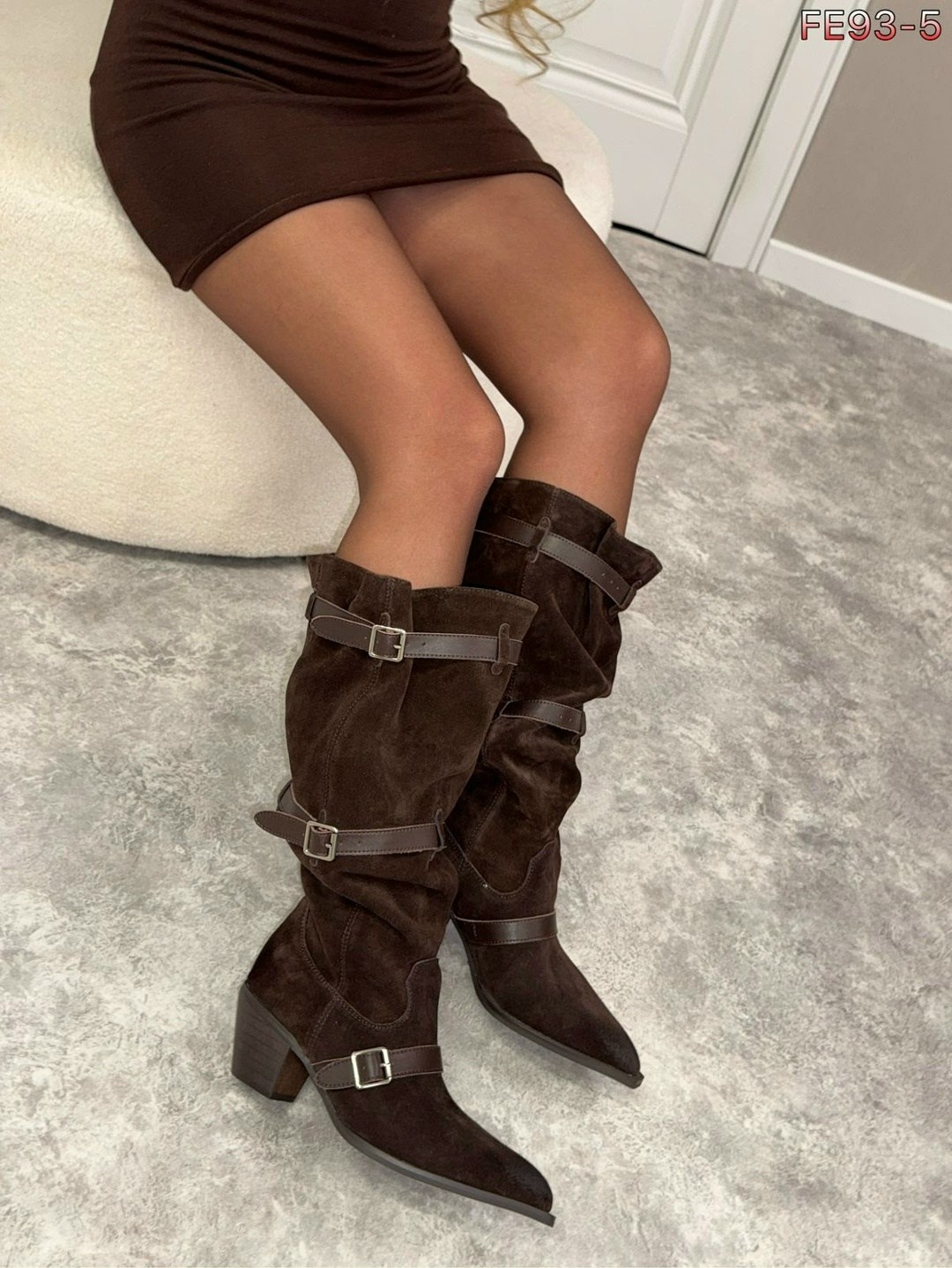 сапоги модные,замшевые сапоги,женские сапоги,коричневые сапоги,ковбойские сапоги