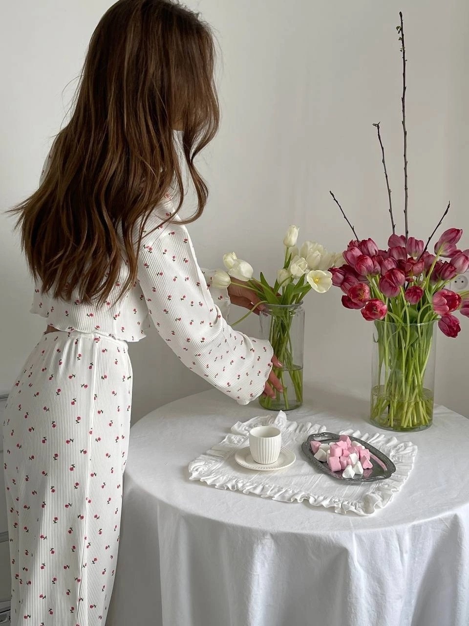 женская пижама,женские пижамные комплекты,пижама с цветочным принтом,пижама одежда для сна,трикотажная пижама