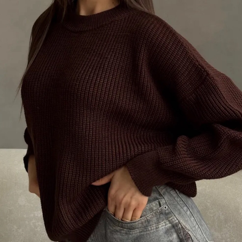 свитер,стильный свитер,коричневый свитер,вязаные свитера,кофта свитер