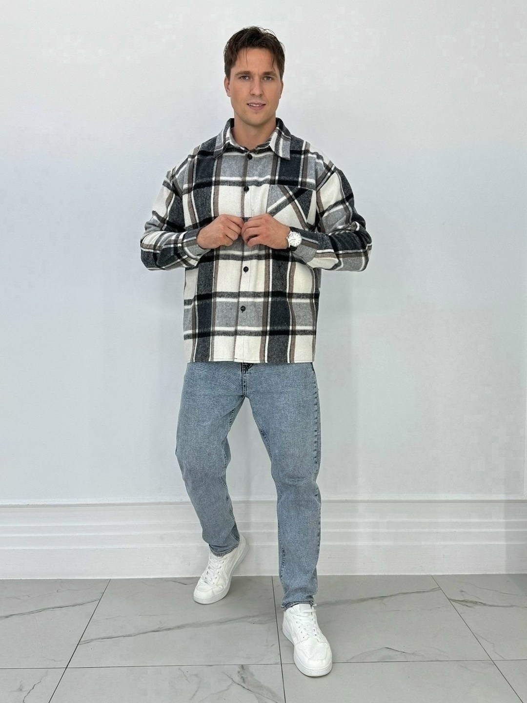 рубашка теплая мужская,оверсайз рубашка в клетку,рубашка мужская,рубашка,рубашка оверсайз в клетку с длинным рукавом