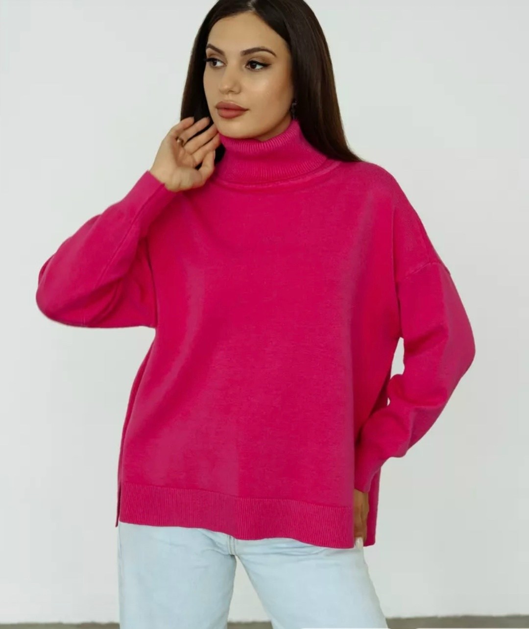 свитер удлиненная,джемпер,женские свитера,свитер,джемпер с горлом