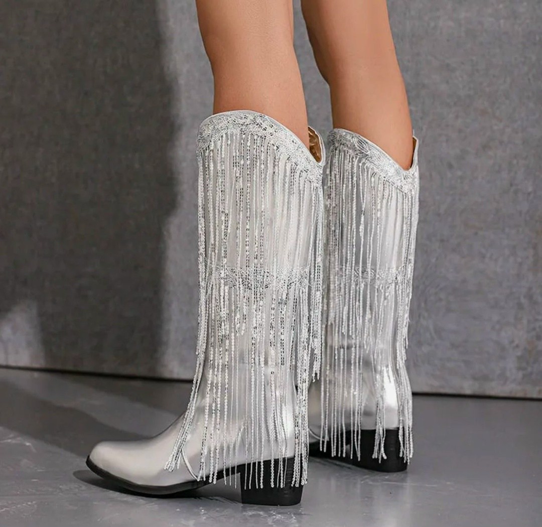 ,женские ковбойские сапоги,сапоги с бахромой,модные сапоги,женские сапоги