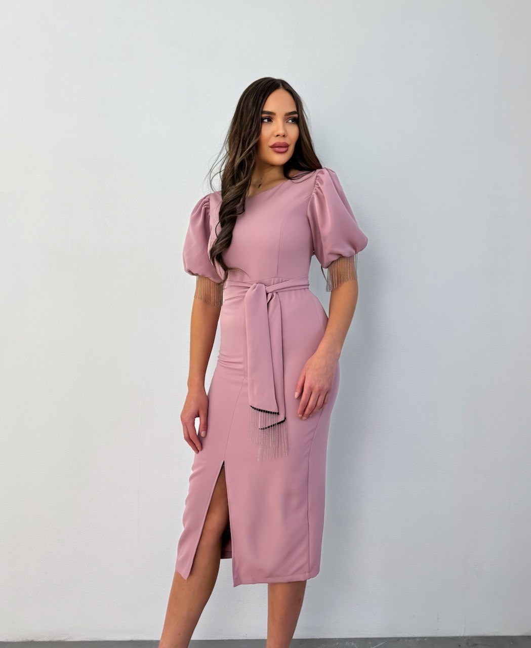 платье креп,пудровое платье,нарядное платье,платье,цвет пудровый