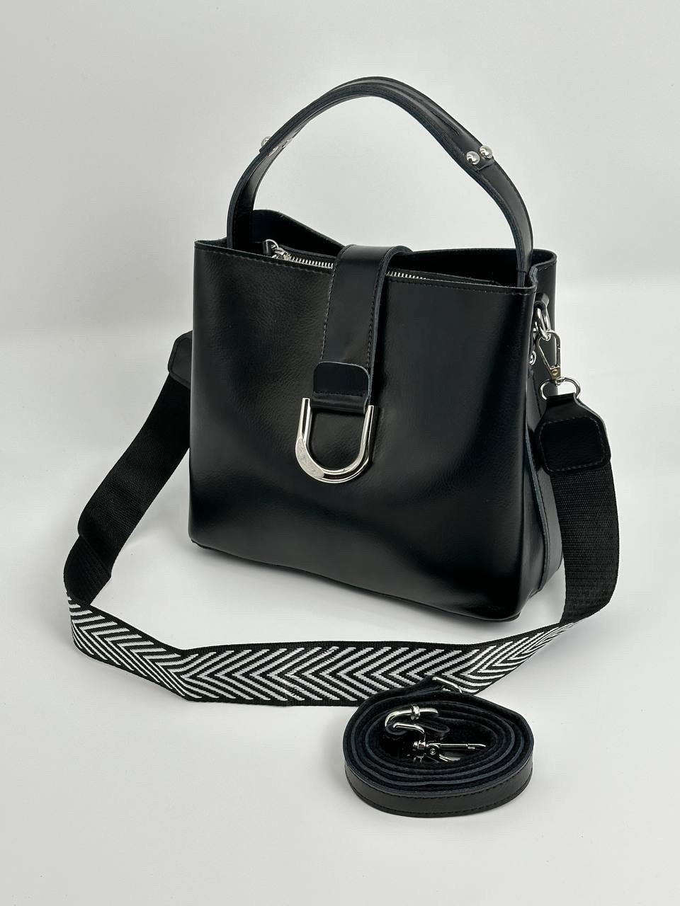 сумка,женская кожаная сумка,женская кожаная сумка 77-220 блек,женская сумка,сумка женская черная