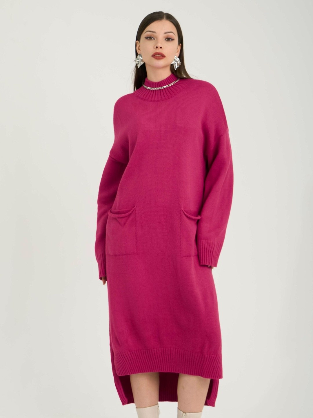 трикотажное платье,вязаное платье свитер,вязаные платья,теплые платья,платье миди вязаное