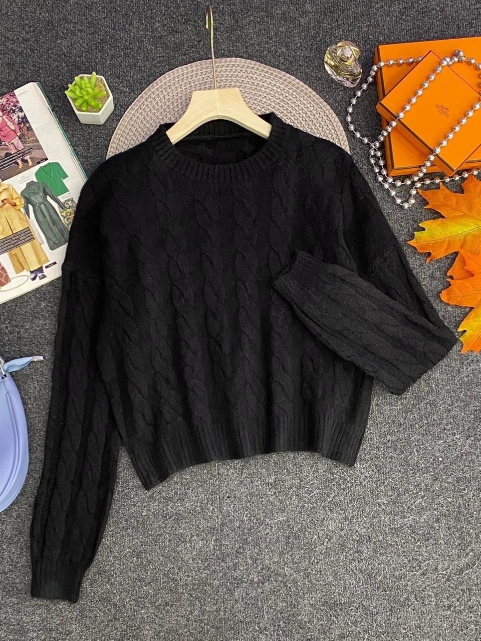 свитер вязанный,джемпер с косами,свитер джемпер,вязаные свитера,модные свитера