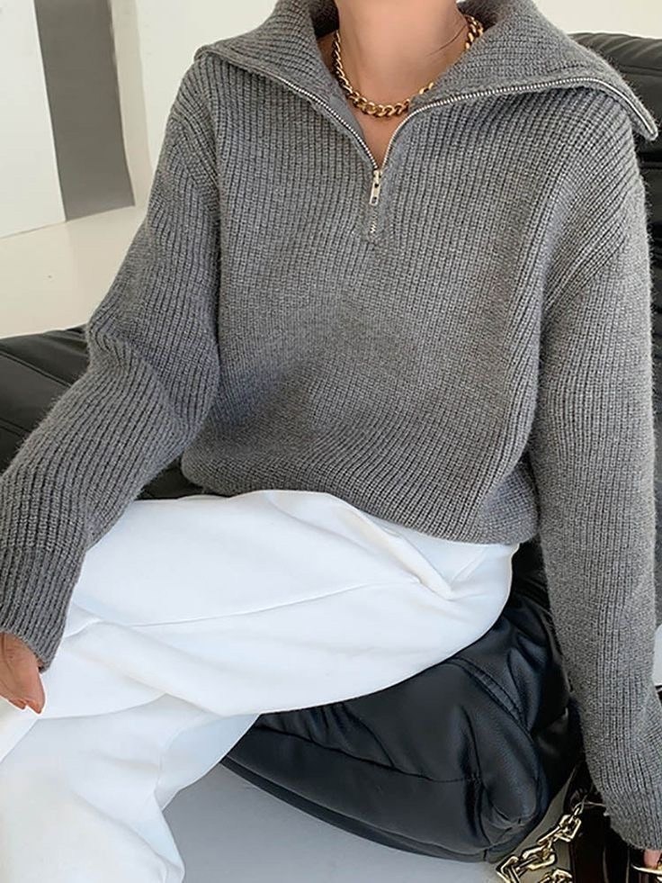 женский свитер оверсайз,свитер,пуловер оверсайз,свитер вязаный оверсайз теплый с горлом и молнией,стильный свитер