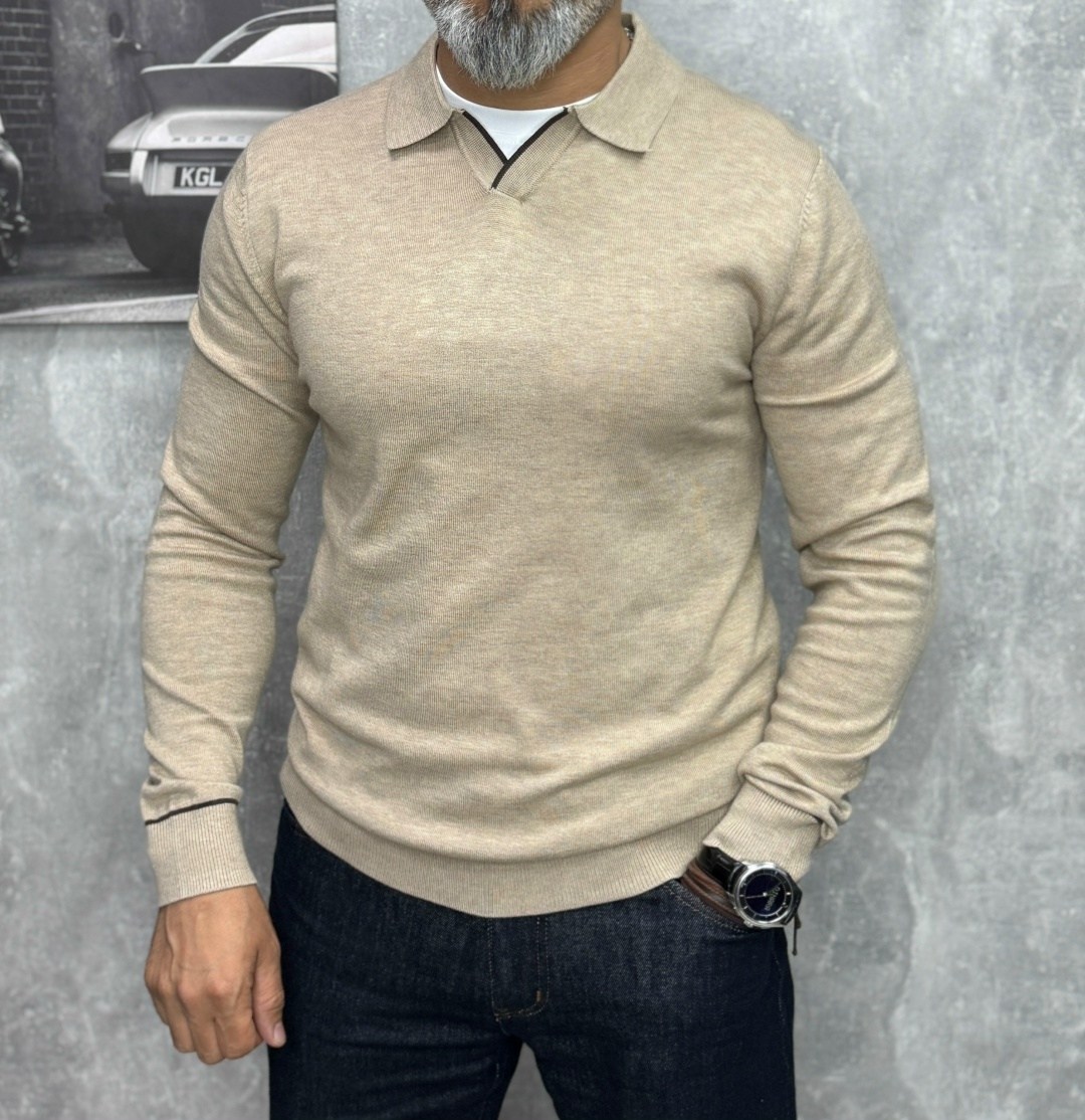 кофта поло,кофта с воротником,мужская кофта,джемпер поло,черный джемпер