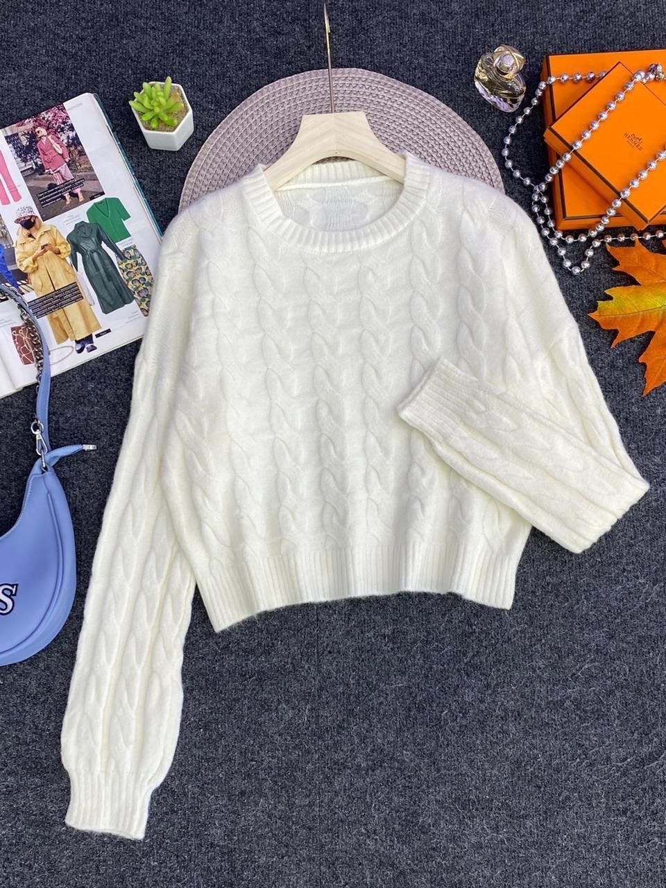 свитер вязанный,джемпер с косами,свитер джемпер,вязаные свитера,модные свитера