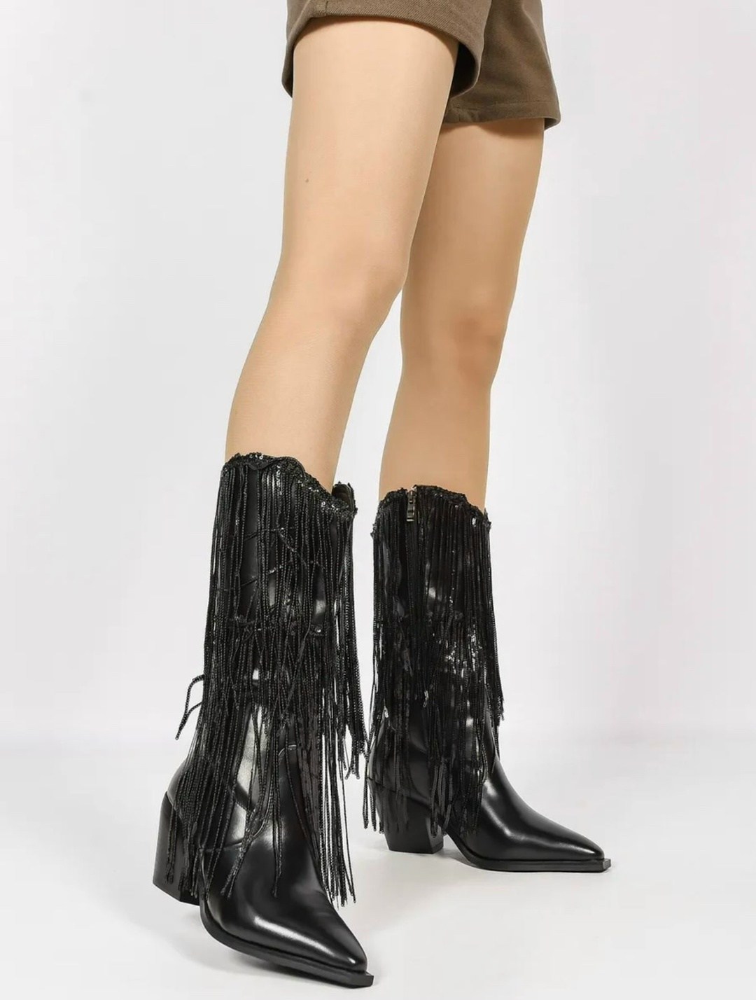 ,женские ковбойские сапоги,сапоги с бахромой,модные сапоги,женские сапоги