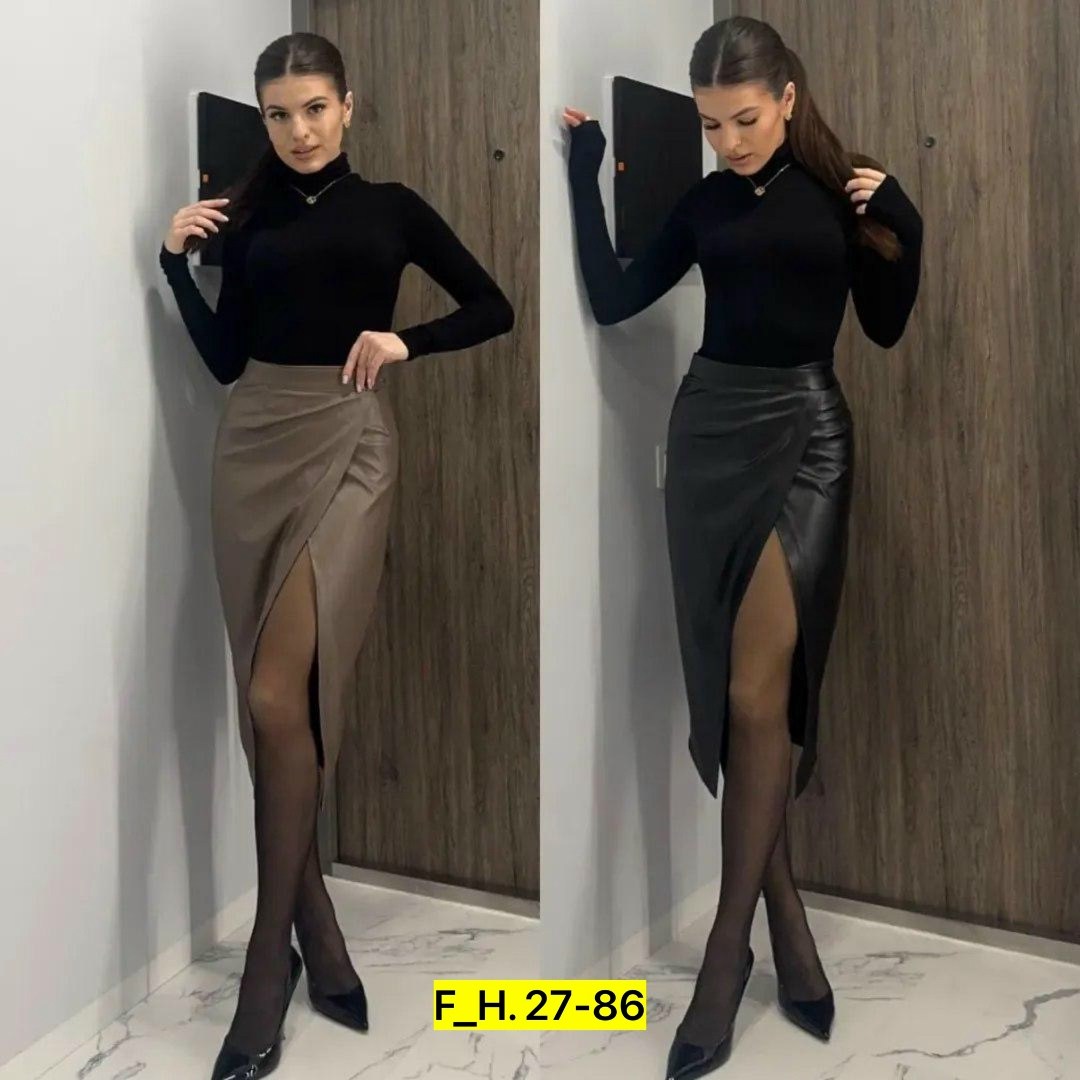 юбка из экокожи,кожаная юбка,юбка женская из экокожи,кожаная юбка с разрезом,юбка кожаная женская