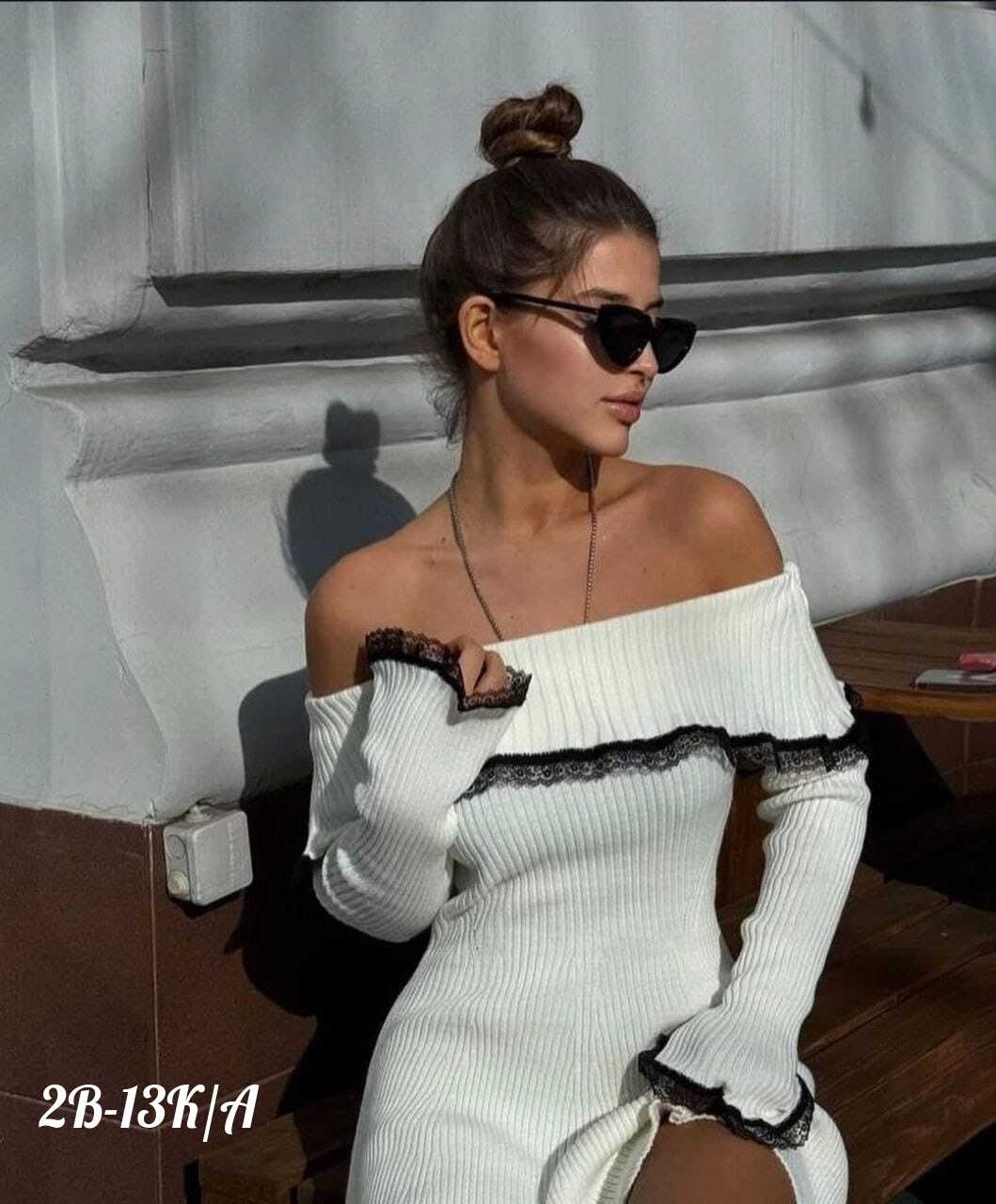 трикотажное платье с открытыми плечами,платье вязаное женское,платье вязаное,платье вязаное мини,платье со свитером