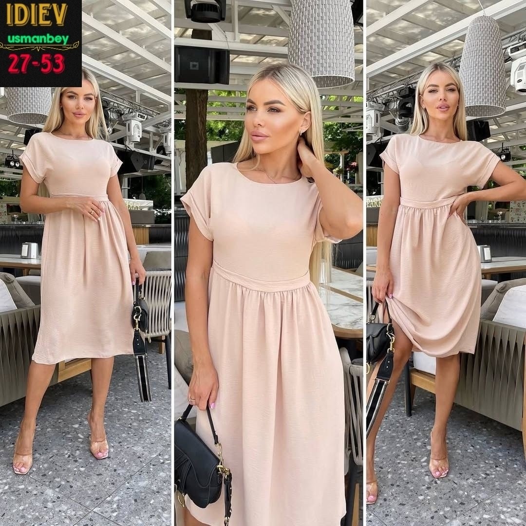 платье 👗,платье женская,летнее платье однотонное,платье женское повседневное,стильное платье