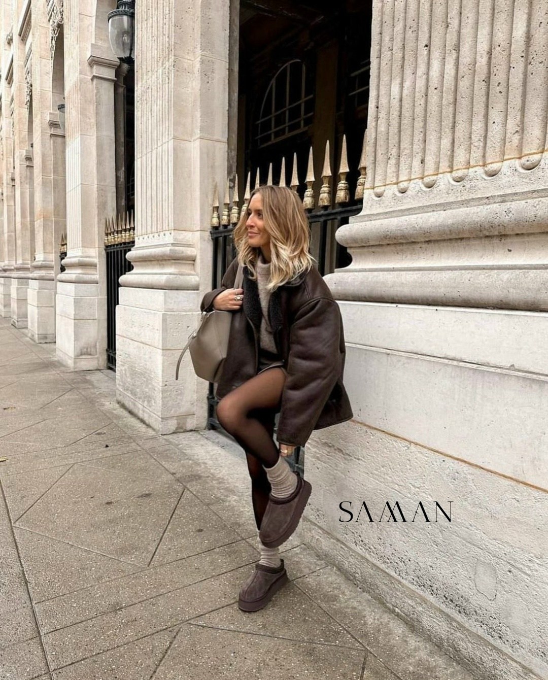 дубленка оверсайз,дубленка авиатор короткая оверсайз,куртка стильная,модные образы