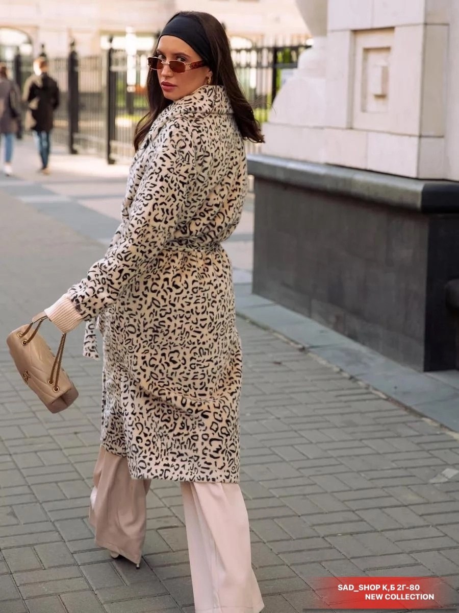 пальто eola 2448 серый леопард,модное пальто,пальто прямого силуэта,пальто серый леопард,пальто с принтом