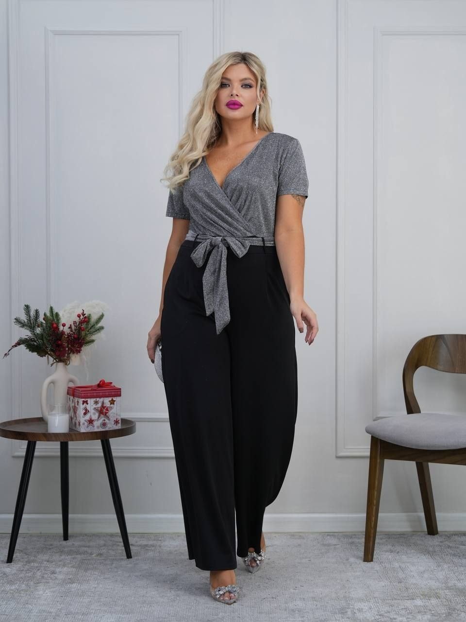 комбинезон нарядный вечерний,женские комбинезоны,женский комбинезон с брюками,комбинезон женский вечерний,комбинезон серо