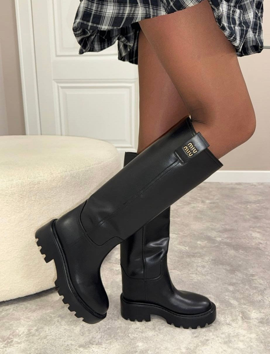 miu miu сапоги,,женские сапоги,кожаные сапоги miu miu,модные сапоги