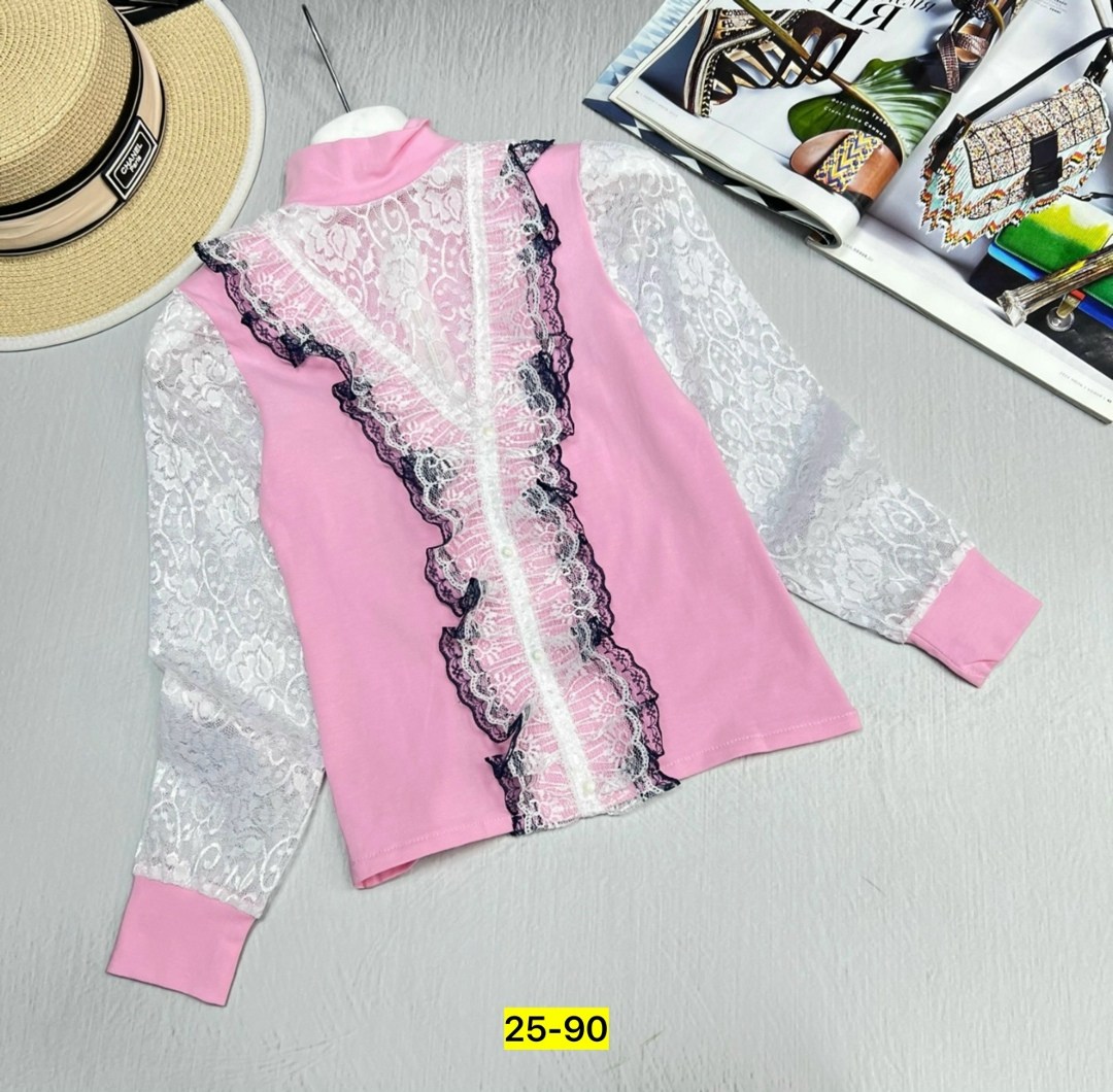 блузка розовая,детская кофта,блузка,блузка на девочку,блузка школьная