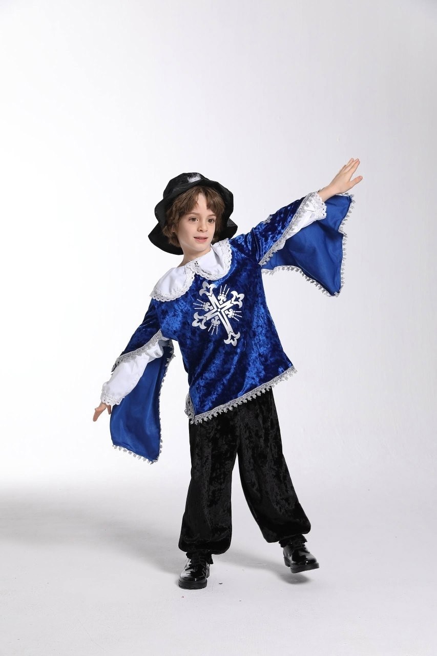 карнавальный костюм мушкетер синий 7003 батик,костюм мушкетера карнавалия,карнавальные костюмы,мушкетер костюм,карнавальный костюм мушкетер