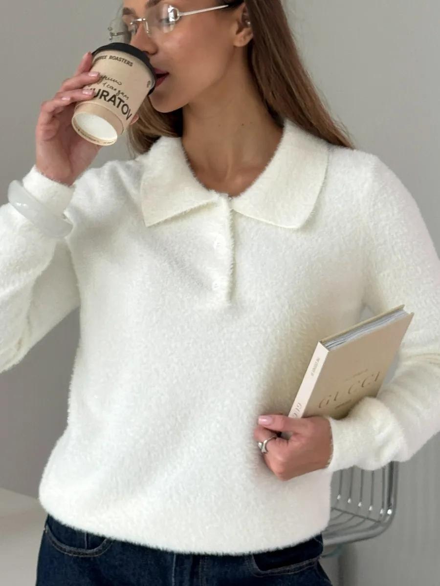 свитер с воротником,вязаные свитера женские,кофта с воротником,свитер пуловер,свитера женские