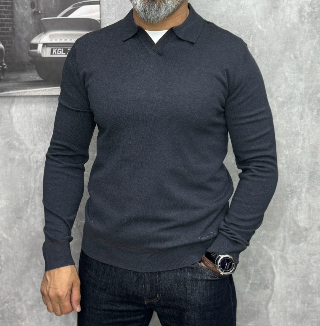 кофта поло,кофта с воротником,мужская кофта,джемпер поло,черный джемпер