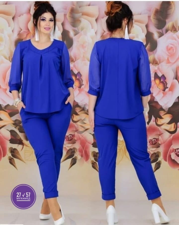женские костюмы больших размеров,костюм с брюками,брючный комплект,летние костюмы,нарядный брючный костюм