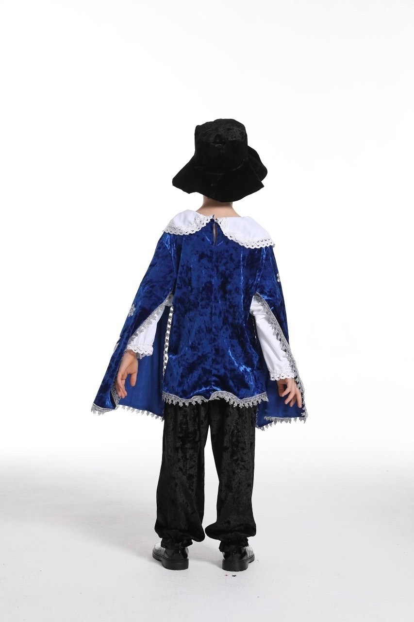 карнавальный костюм мушкетер синий 7003 батик,костюм мушкетера карнавалия,карнавальные костюмы,мушкетер костюм,карнавальный костюм мушкетер