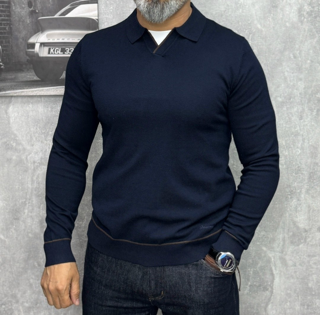 кофта поло,кофта с воротником,мужская кофта,джемпер поло,черный джемпер