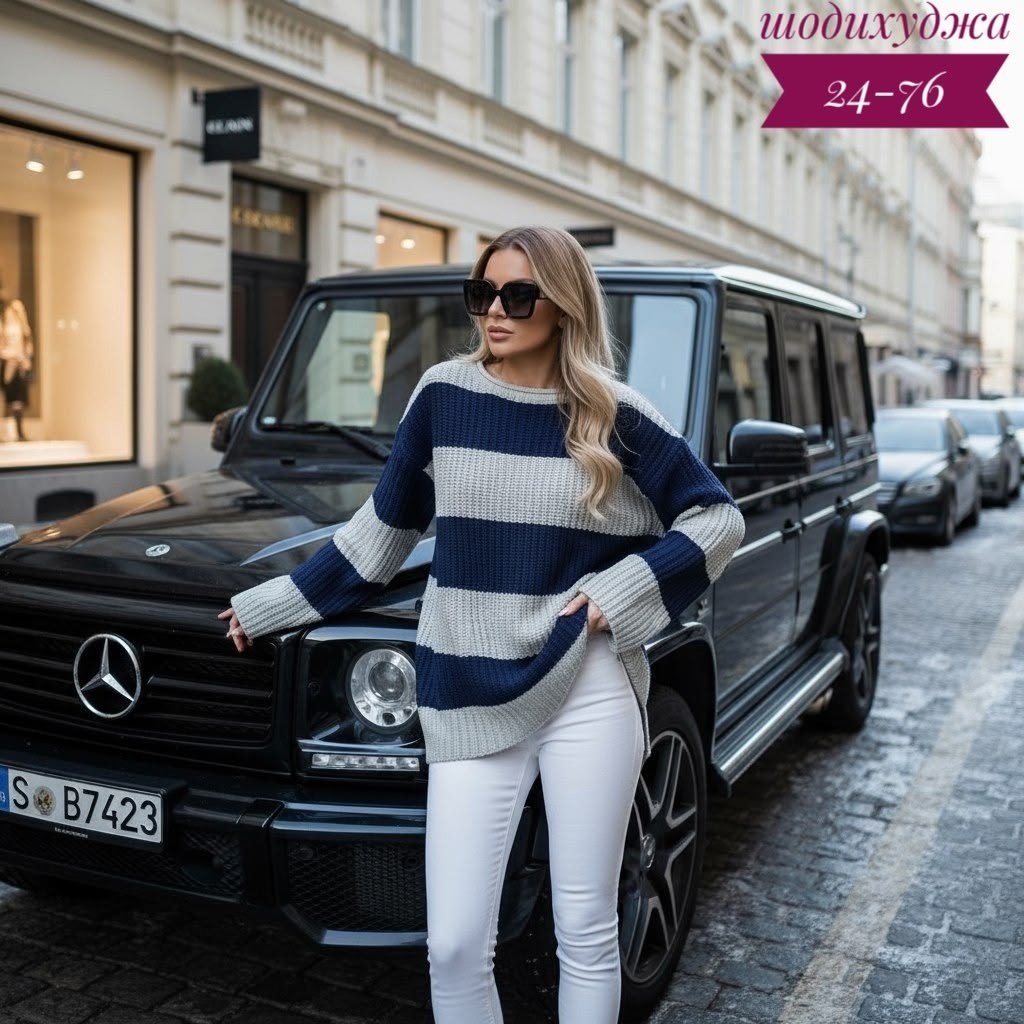вязаный свитер оверсайз в полоску,свитер женский в полоску,кофта женская,свитера женские,кофта вязаная в полоску оверсайз