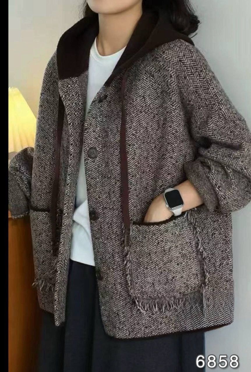 шерстяное пальто,теплое пальто,полупальто из,пальто с капюшоном,вязаная куртка