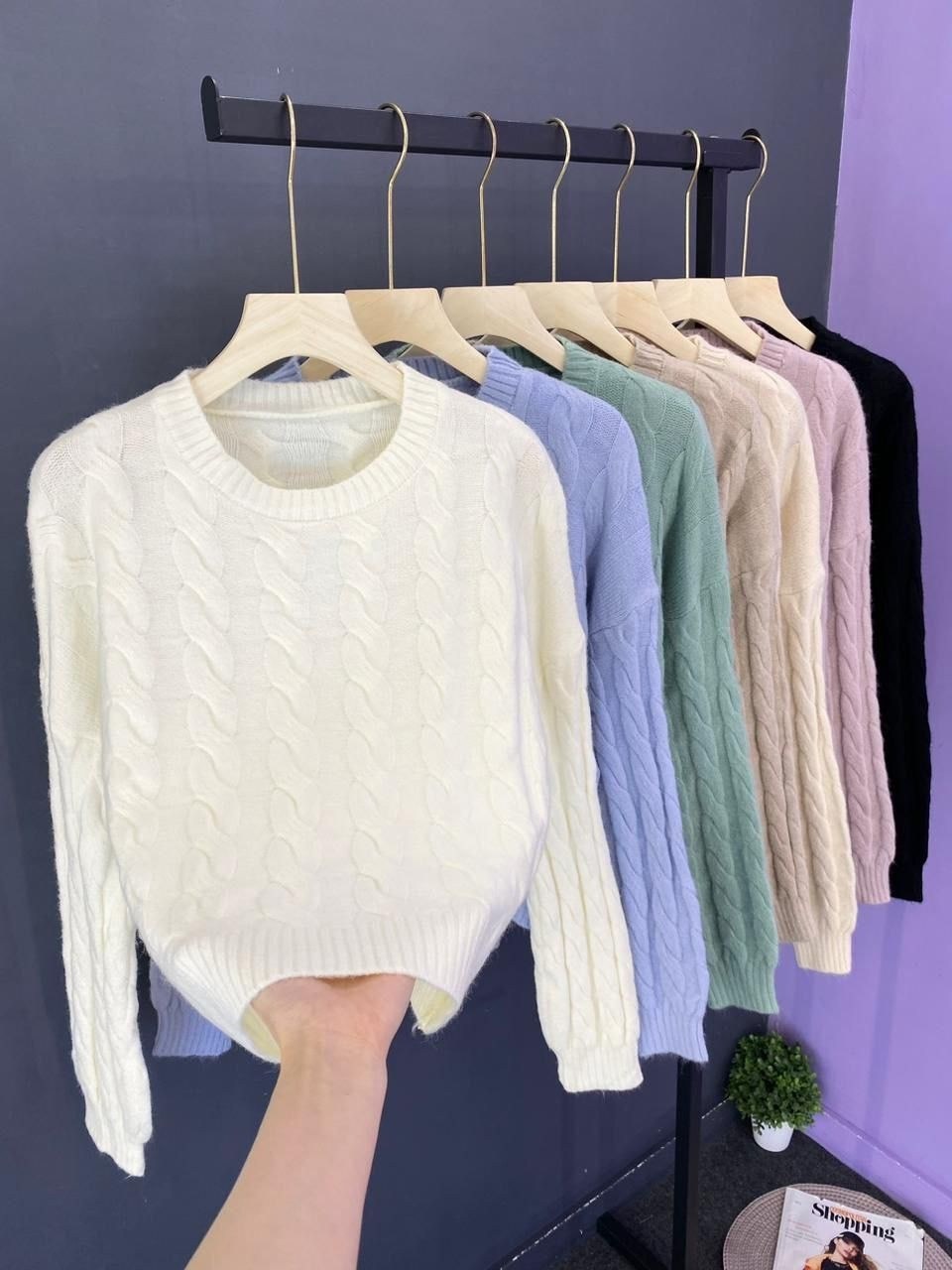 свитер вязанный,джемпер с косами,свитер джемпер,вязаные свитера,модные свитера