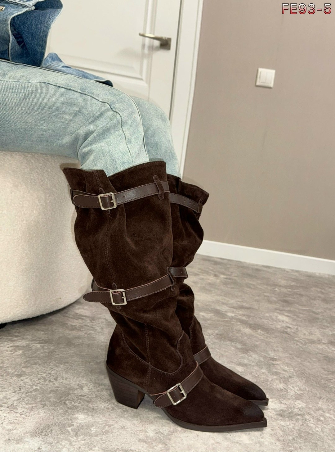 сапоги модные,замшевые сапоги,женские сапоги,коричневые сапоги,ковбойские сапоги