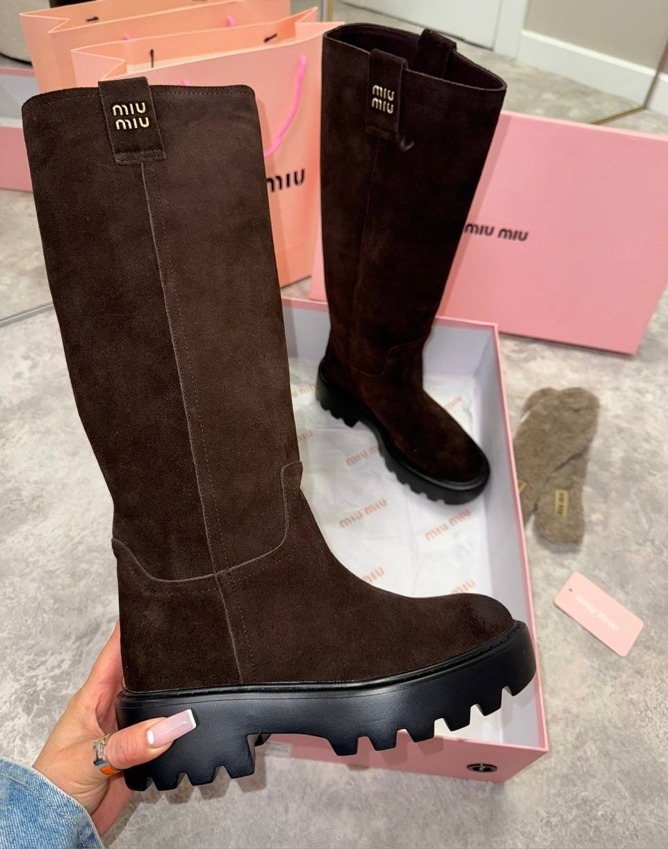 miu miu сапоги,,женские сапоги,кожаные сапоги miu miu,модные сапоги