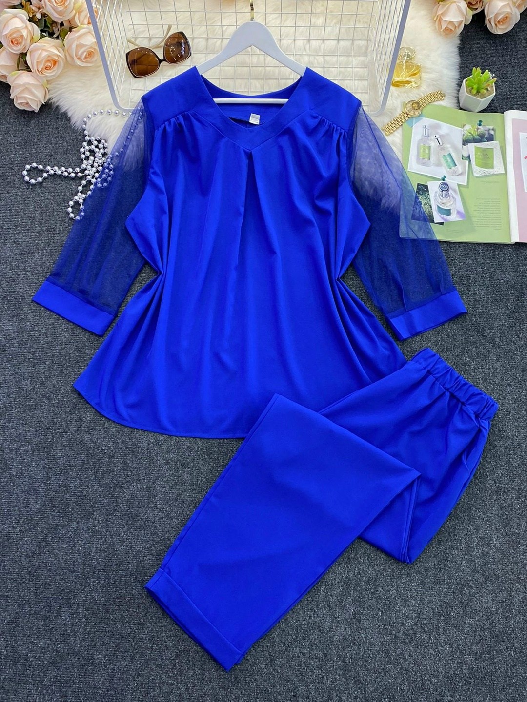 женские костюмы больших размеров,костюм с брюками,брючный комплект,летние костюмы,нарядный брючный костюм