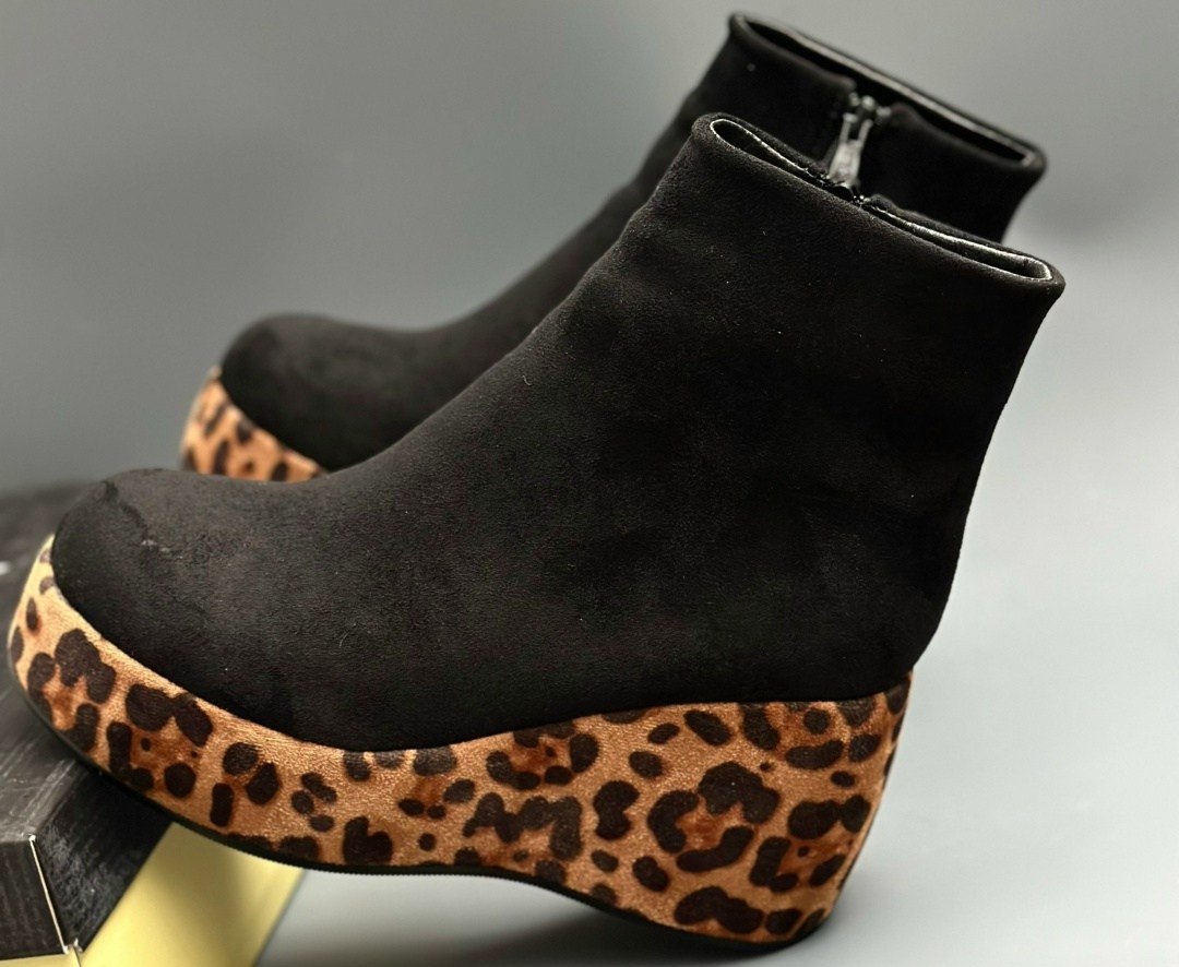 ,леопардовые ботинки,каблуки на платформе,женские ботильоны,полусапожки на платформе