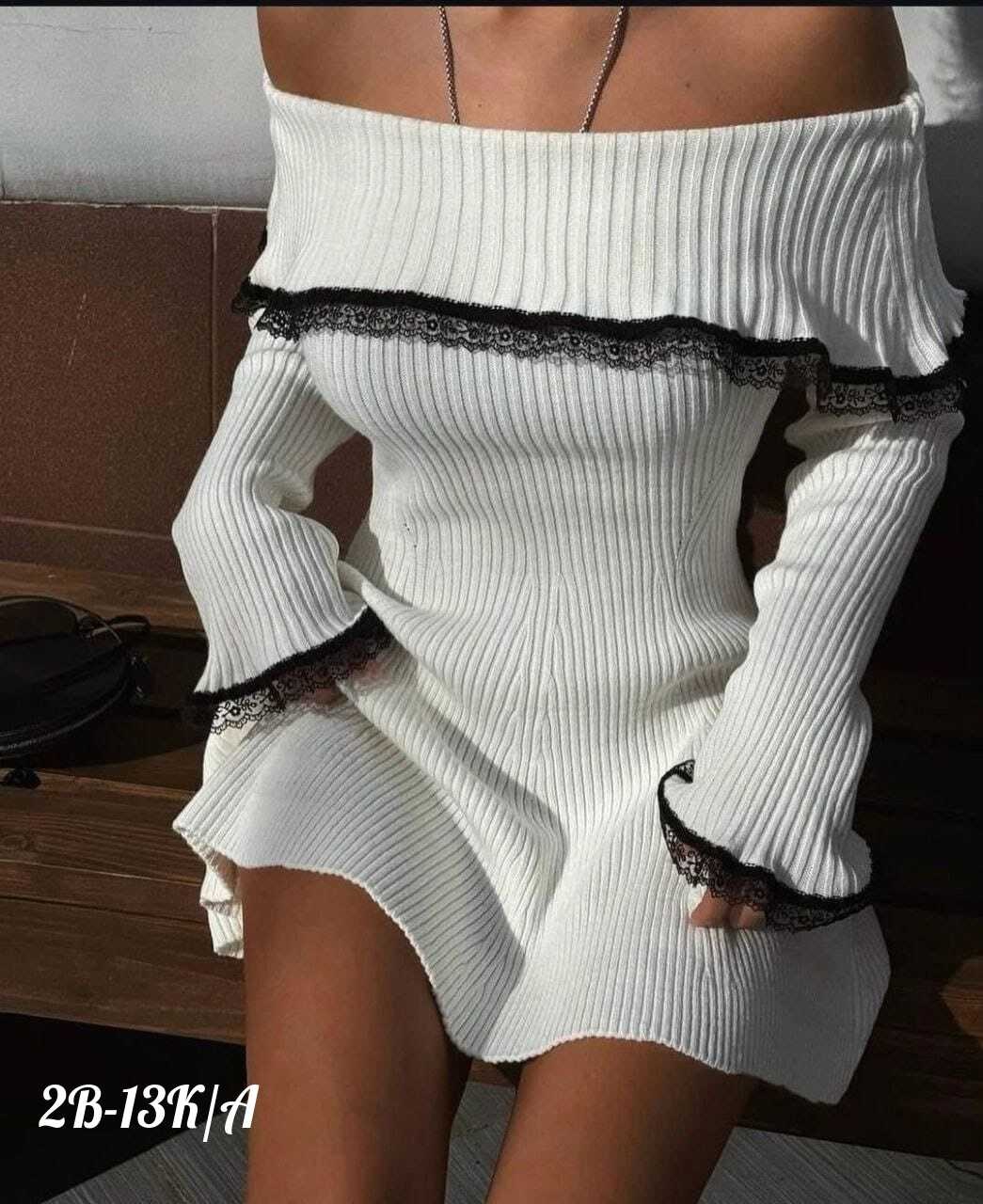 трикотажное платье с открытыми плечами,платье вязаное женское,платье вязаное,платье вязаное мини,платье со свитером