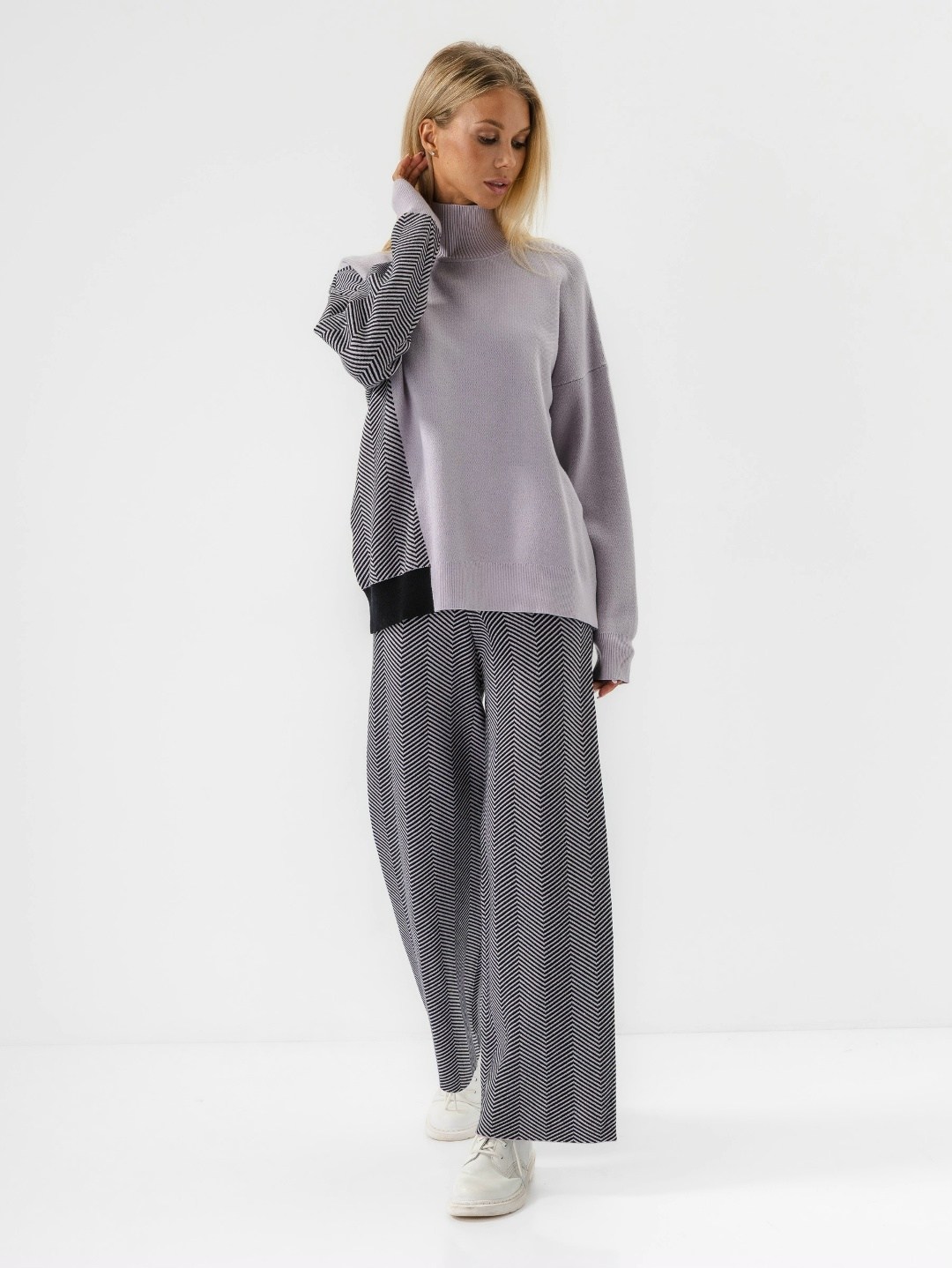 трикотажные брюки,джемпер,вязаные брюки,серый джемпер,трикотажные костюмы