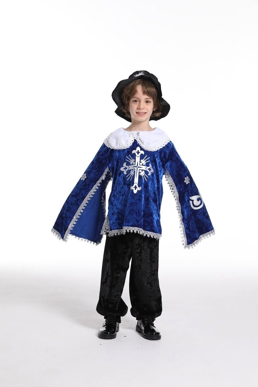 карнавальный костюм мушкетер синий 7003 батик,костюм мушкетера карнавалия,карнавальные костюмы,мушкетер костюм,карнавальный костюм мушкетер