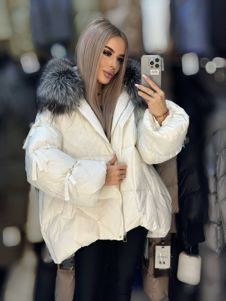 стильные пуховики,пуховик куртка с мехом,зимние куртки,пуховик с мехом,белый пуховик